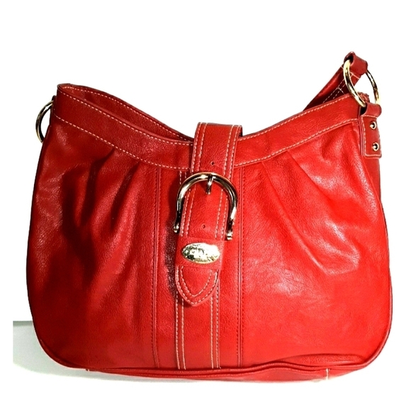 Chaps red purse pocketbook satchel - Picture 1 of 4